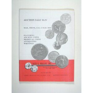 1996 Auction Sale XLIV Catalog Ancient Medieval Coins Antiquities Alex Malloy